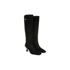 NEW Sam Edelman Women's 6.5 Lyla Black Suede Knee High Heel Boots WIDE CALF